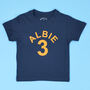 Personalised Birthday Name And Number Kids T Shirt, thumbnail 4 of 4