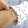 Silver Double Birthstone Bracelet, thumbnail 8 of 12