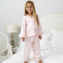 Personalised Girl's Pink Satin Pyjama's, thumbnail 1 of 3
