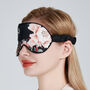 Silk Sleep Mask Eye Mask 100% Pure Soft Mulberry Silk Black Peacock Luxury Travel Gift Blackout Hypoallergenic, thumbnail 5 of 5
