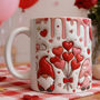 Cute Gnome Heart Valentine's Mug, thumbnail 3 of 6