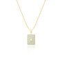 Matching Earrings And Necklace | Cream And Green | Rectangle Set, thumbnail 4 of 10