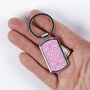 Pink Turkish Flower Millefiori Handprinted Keyring, thumbnail 4 of 9