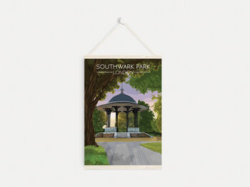 Southwark Park London Travel Poster Art Print, 6 of 8