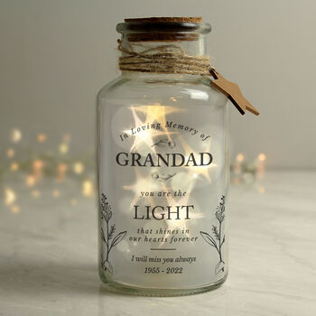 Personalised In Loving Memory LED Glass Jar, 2 of 7