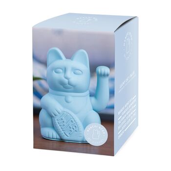 Light Blue Waving Lucky Cat, 2 of 2