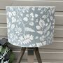 Bellever Mineral Blue Botanical Drum Lampshades, thumbnail 6 of 9