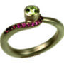 Colourful Peridot And Tourmaline Ring, thumbnail 2 of 2