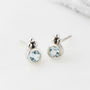 Holi Jewel Birthstone Silver Stud Earrings, thumbnail 7 of 9