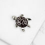 Sea Turtle Cufflinks In Brown And Silver, thumbnail 2 of 2