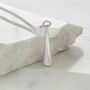 Large Angel Pendant Necklace Sterling Silver, thumbnail 4 of 7