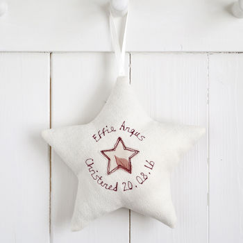 Personalised Embroidered Fabric Star Gift, 10 of 12
