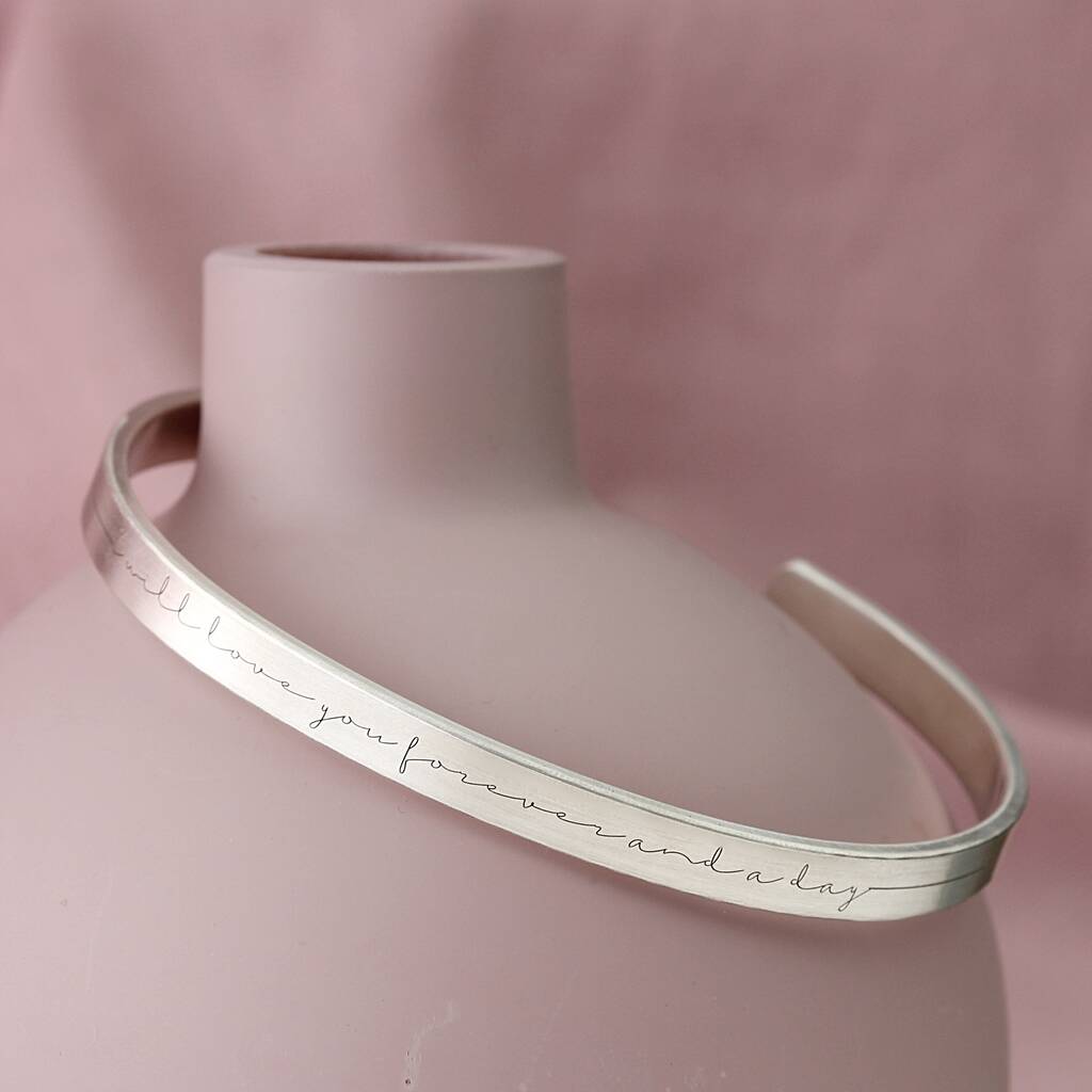 Personalised Script Silver Bangle, 1 of 4
