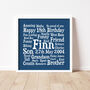 Birthday Personalised 18th Word Art Gift, thumbnail 1 of 5