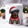 Personalised Rottweiler In Christmas Jumper Mug B, thumbnail 1 of 2