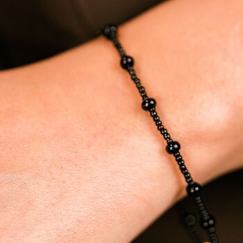 Black Beads Evil Eye Indian Nazaria Bracelet, 3 of 9