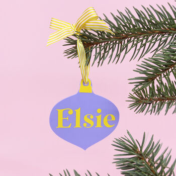 Personalised Colourful Bauble Christmas Tree Decoration, 5 of 5