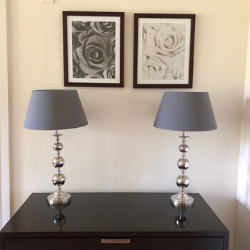 Metal French Table Lamp And Shade, 2 of 2