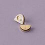 Moon Rising Arc Stud Sparkly Earrings, thumbnail 3 of 6