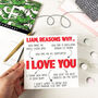 Personalised 'Reasons Why I Love You' Valentine's Card, thumbnail 1 of 4