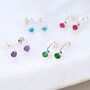 Tiny Sterling Silver Birthstone Stud Earrings, thumbnail 7 of 11