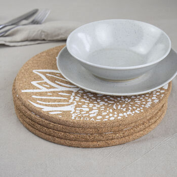 Cork Placemats And Coasters | Sunflower, 4 of 6