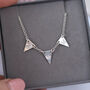 Personalised Silver Bunting Necklace, thumbnail 5 of 10
