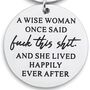 Funny Wise Womans Words Keyring Gift, thumbnail 7 of 8