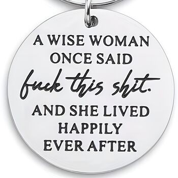 Funny Wise Womans Words Keyring Gift, 7 of 8