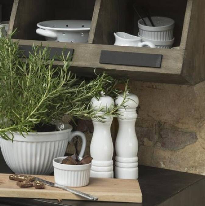 White Salt And Pepper Mill Set By Marquis & Dawe