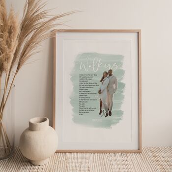 Personalised Watercolour First Dance Photography Print, 4 of 4