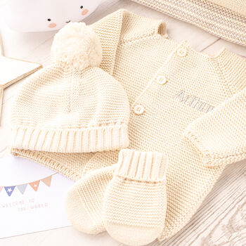 Unisex Fudge Bubble Baby Cardigan, 3 of 12