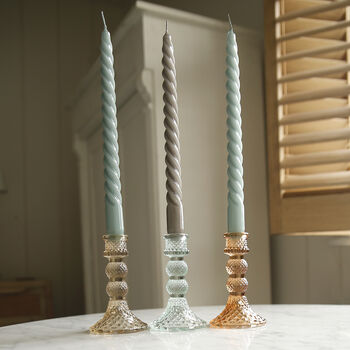 Set Of Two Twisted Coloured Taper Candles, 9 of 9