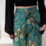 Turquoise Satin Wrap Around Trousers, thumbnail 5 of 6