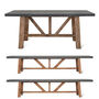 Chilson Dining Table And Bench Set Various Sizes, thumbnail 4 of 4