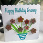Personalised Flower Vase Birthday Card, thumbnail 1 of 2
