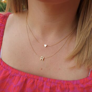 Layered Letter Heart Necklace, 2 of 10