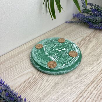 Emerald Green Round Trinket Tray Dish, 5 of 6