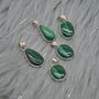 Malachite Pendant: Sterling Silver, thumbnail 1 of 8