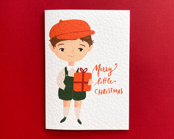 Personalised Little Boy Christmas Greetings Card, 3 of 7