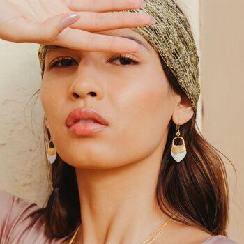 Spirit Of Harmony Earrings Gold, 4 of 9