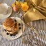 Blue Stripes Cotton Tablecloth With Pleating Channels, thumbnail 1 of 5