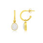 Manhattan Gold Plated And Moonstone Gemstone Earrings, thumbnail 3 of 5