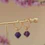 Aurora Rhombus Amethyst Earrings, thumbnail 4 of 6