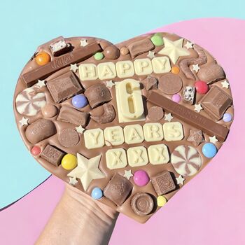 Large Chocolate Heart With Personalised Message, 4 of 5