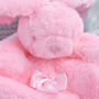 Personalised Pink Bunny Comforter For Baby, thumbnail 2 of 6