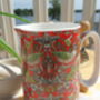 Medium China Jug In Red Strawberry Thief Design, thumbnail 3 of 5