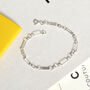 Sterling Silver Figaro Chain Bracelet, thumbnail 2 of 3