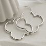 Sterling Silver Flower Hoops, thumbnail 6 of 7