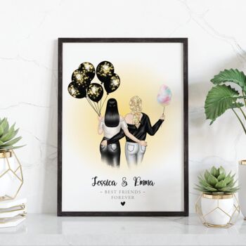 Gift For Friend, Personalised Best Friends Print, 3 of 12